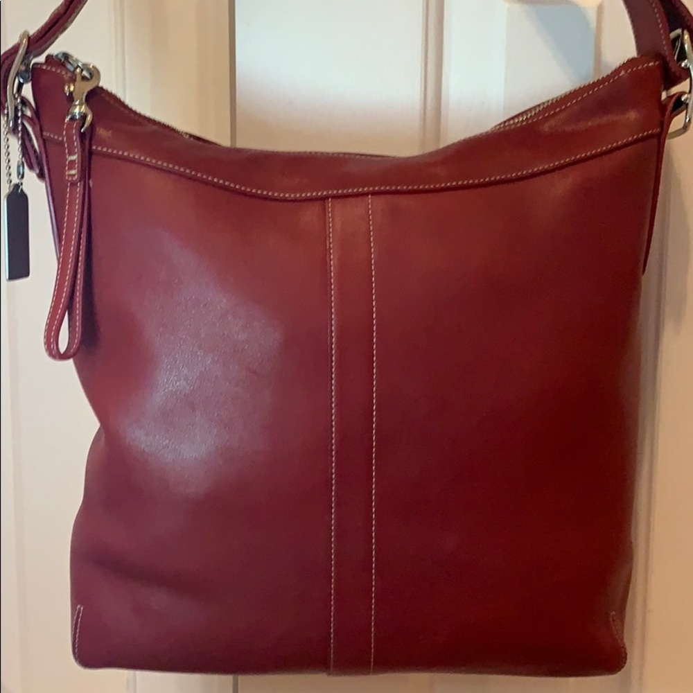 Coach Brick Red Legacy Vintage Med Slim Duffle bag